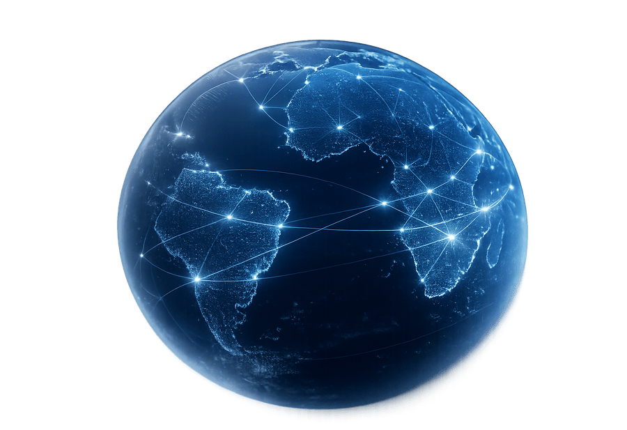 Global network connectivity across Africa